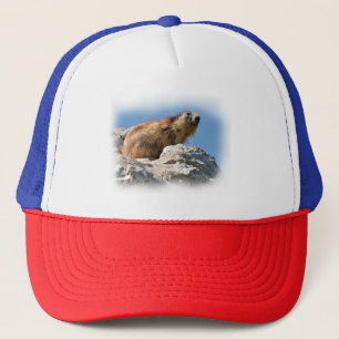 Gorra De Camionero Marmota alpina en roca
