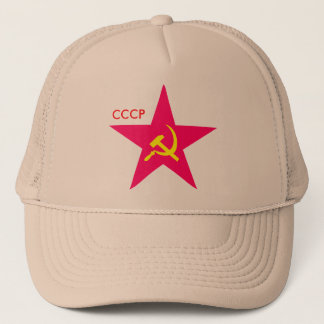 Gorra De Camionero Martillo de la estrella de CCCP y casquillo rojos