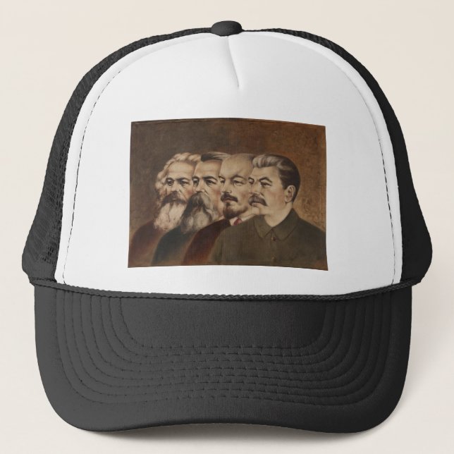 Gorra De Camionero Marx, Engels, Lenin y Stalin (Anverso)