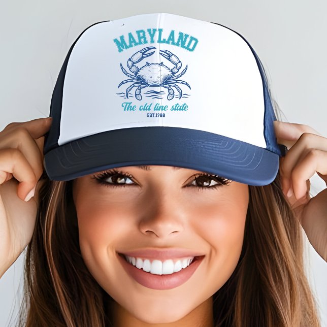 Gorra De Camionero Maryland Crab Logo Hat – The Old Line State (Subido por el creador)