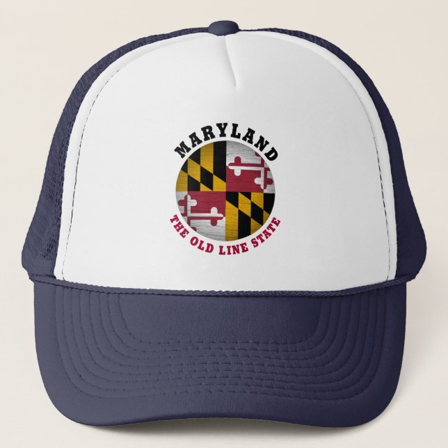 GORRA DE CAMIONERO MARYLAND OLD LINE STAFLAG TRUCKER HAT (Anverso)
