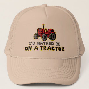 Gorra De Camionero Más Bien Estar En Un Tractor