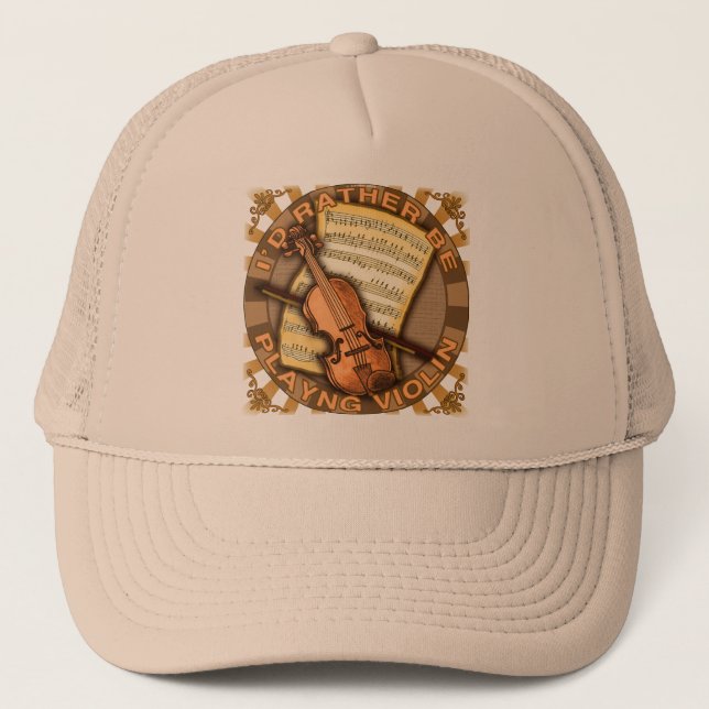 Gorra De Camionero Más bien reproducir violín (Anverso)