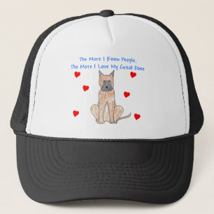 Gorra De Camionero Más conozco a la gente great dane