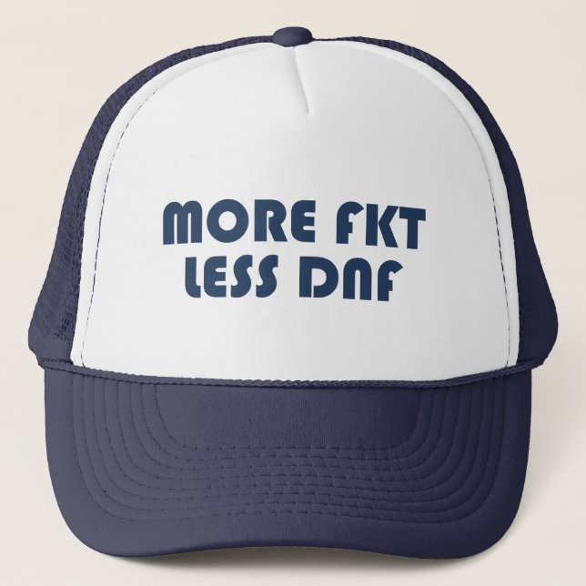 Gorra De Camionero Más FKT, menos DNF (Anverso)