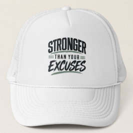 Gorra De Camionero Más Fuerte Que Tus Excusas Motivacional Fitness Go