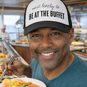 Gorra De Camionero Más Probable Que ESTÉ EN EL BUFFET Divertido Cruce