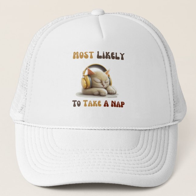 Gorra De Camionero Más Probable Que Se Eche Una Siesta (Anverso)