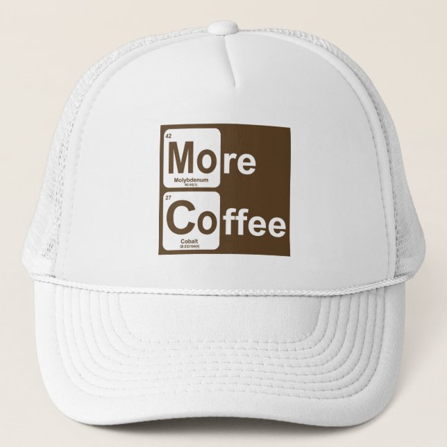 Gorra De Camionero Más tabla periódica del café (Anverso)