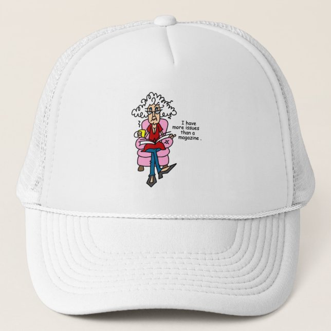 Gorra De Camionero Más temas que humor de revista (Anverso)