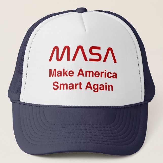 Gorra De Camionero MASA - Hagan que Estados Unidos sea inteligente de (Anverso)