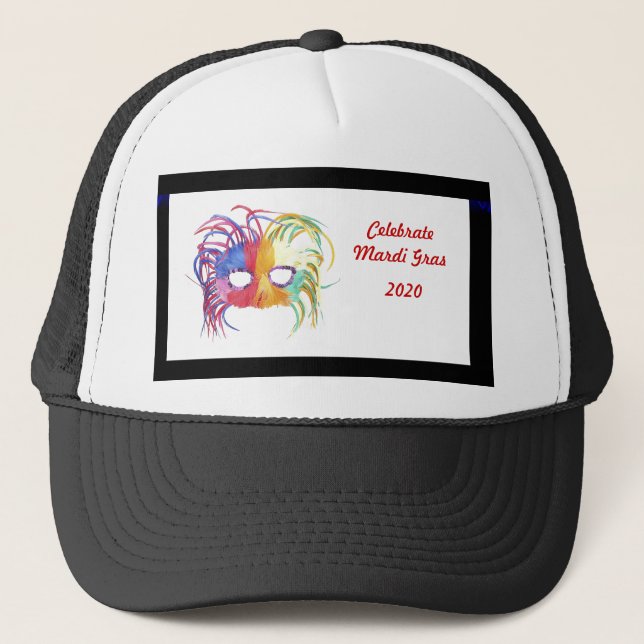 Gorra De Camionero Máscara de abalorios - (Anverso)