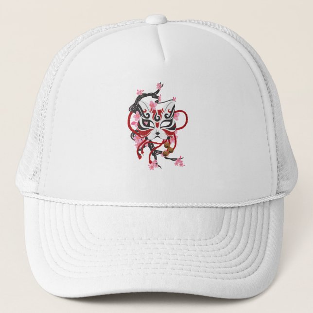 Gorra De Camionero Máscara japonesa de bonito (Anverso)