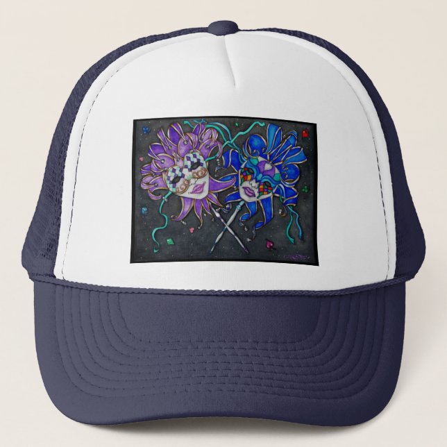 Gorra De Camionero Máscaras de Jester de Comedia/Tragedia (Anverso)