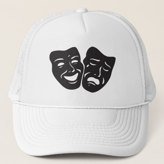 Gorra De Camionero Máscaras del teatro del drama de la tragedia de la (Anverso)
