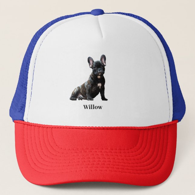 Gorra De Camionero Mascota de Bulldog personalizado (Anverso)