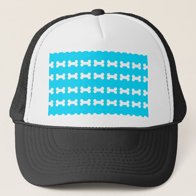 Gorra De Camionero mascota de fondo óseo de perro (Anverso)