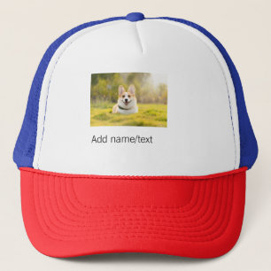 Gorra De Camionero Mascota de perro lindo agregar texto editable nomb