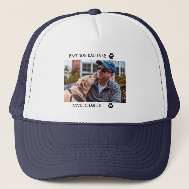 Gorra De Camionero Mascota fotográfico del Día del Personalizado del  (Anverso)