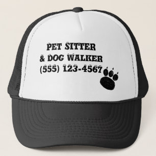 Gorra De Camionero Mascota Sitter y Perro Walker Paw Print