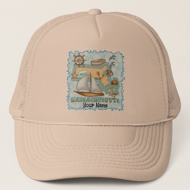 Gorra De Camionero Massachusetts (Anverso)