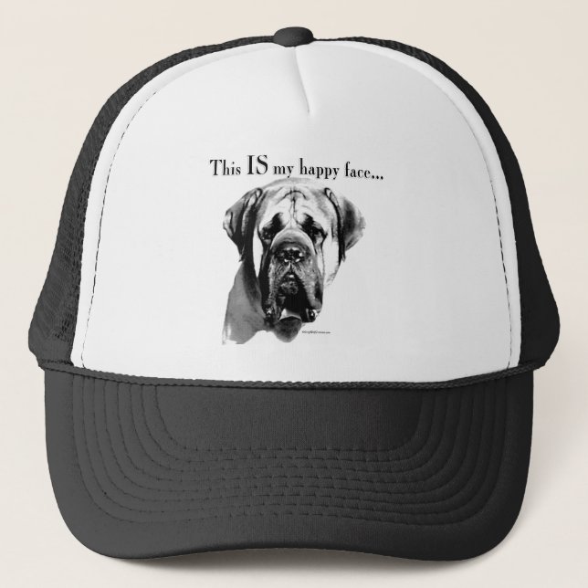 Gorra De Camionero Mastiff Happy Face (Anverso)