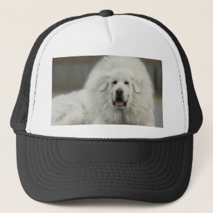 Gorra De Camionero mastín tibetano blanco fresco