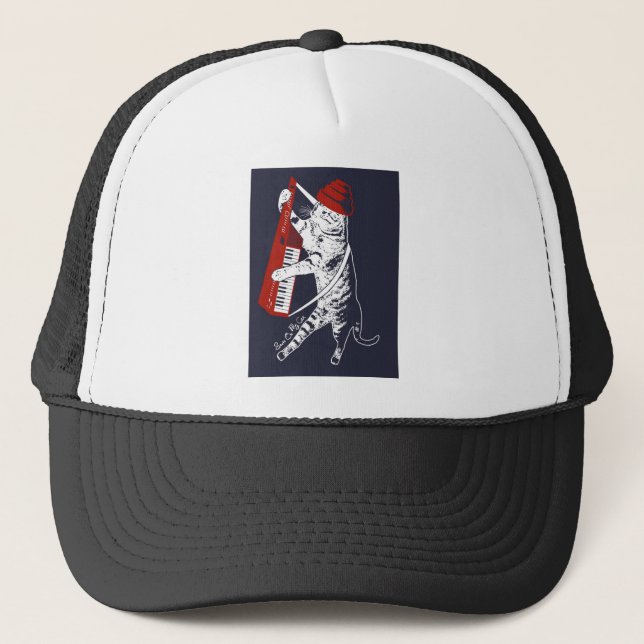 Gorra De Camionero materia en mi gato - keytar (Anverso)