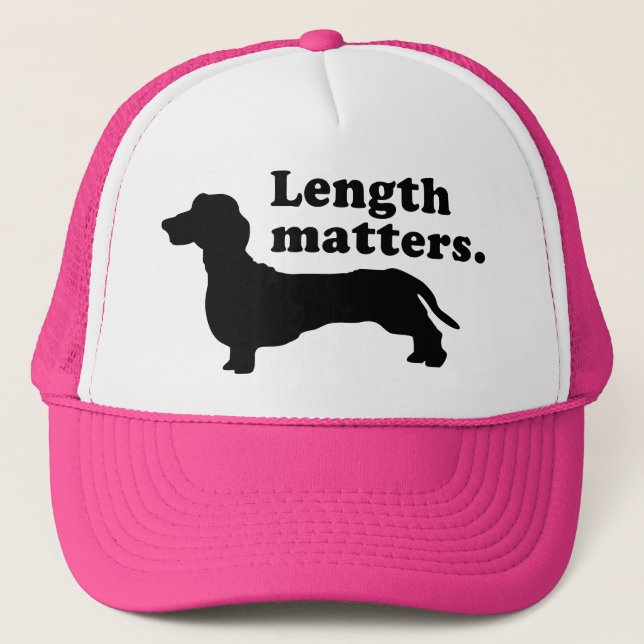 Gorra De Camionero "Materias de la longitud." (Dachshund) (Anverso)