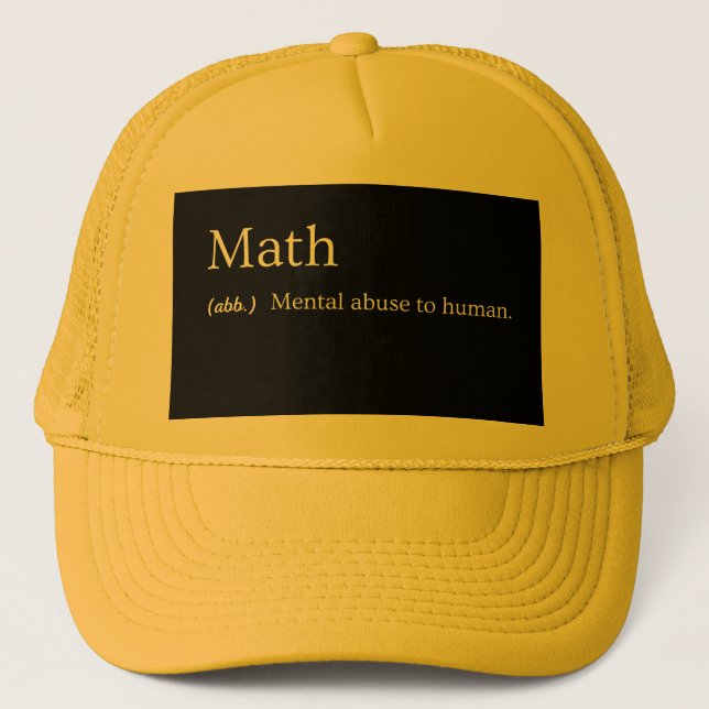 Gorra De Camionero Math definition - Sarcastic hat  (Anverso)