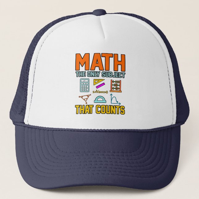 Gorra De Camionero Math Subject cuenta a Mathacher de matemáticas (Anverso)