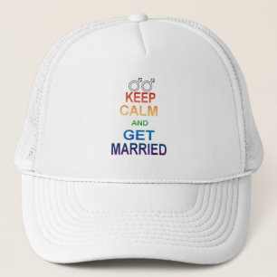 Gorra De Camionero matrimonio gay igualdad Mantenga la calma Gay Casa