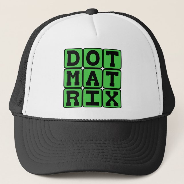 Gorra De Camionero Matriz de puntos, matriz patrón (Anverso)