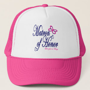 Gorra De Camionero Matrón de honor / mariposa