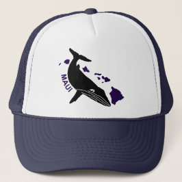 Gorra De Camionero Maui - Hawaii - Islas Púrpura Humpback