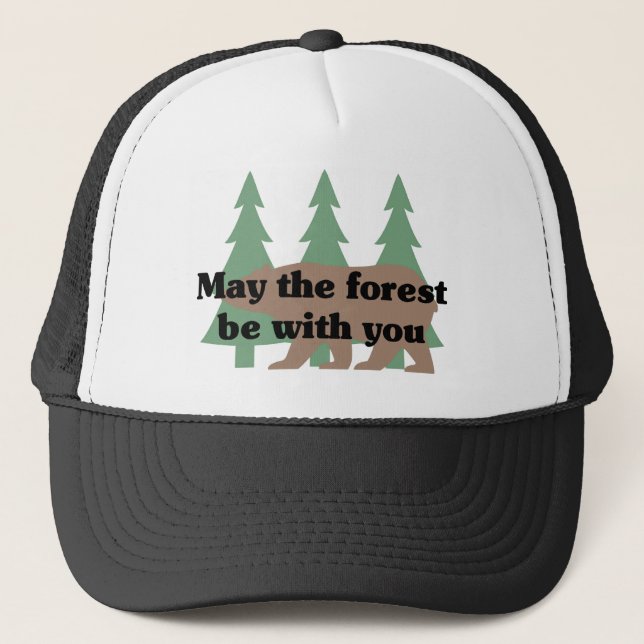 Gorra De Camionero Mayo el bosque esté con usted (Anverso)