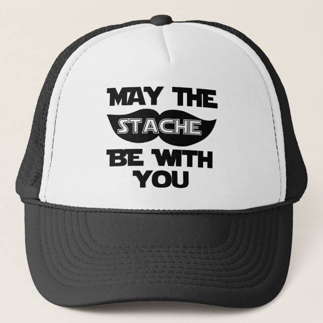 Gorra De Camionero Mayo el Stache esté con usted (Anverso)