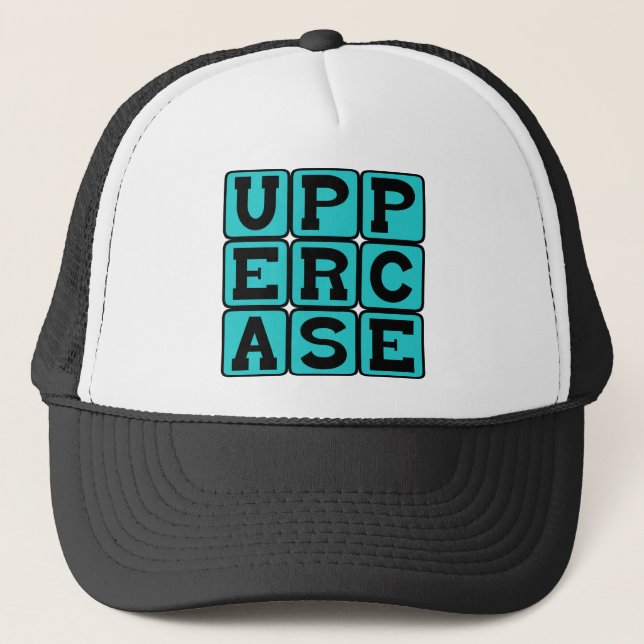 Gorra De Camionero Mayúsculas, estilo de letra (Anverso)