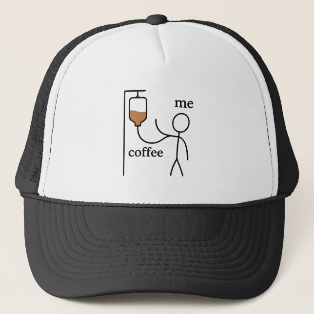 Gorra De Camionero Me coffee stick figure (Anverso)