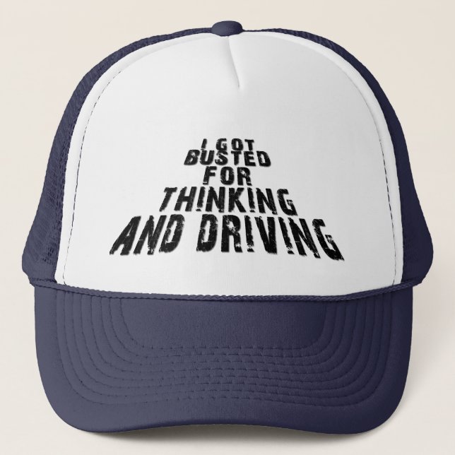 Gorra De Camionero Me desbarataron por pensar y conducir (Anverso)