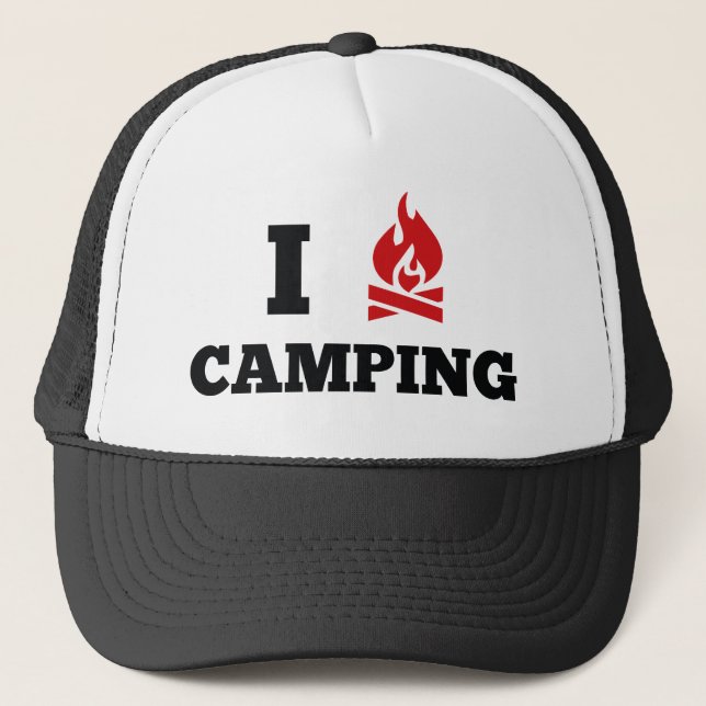 Gorra De Camionero Me encanta acampar café Mug (Anverso)
