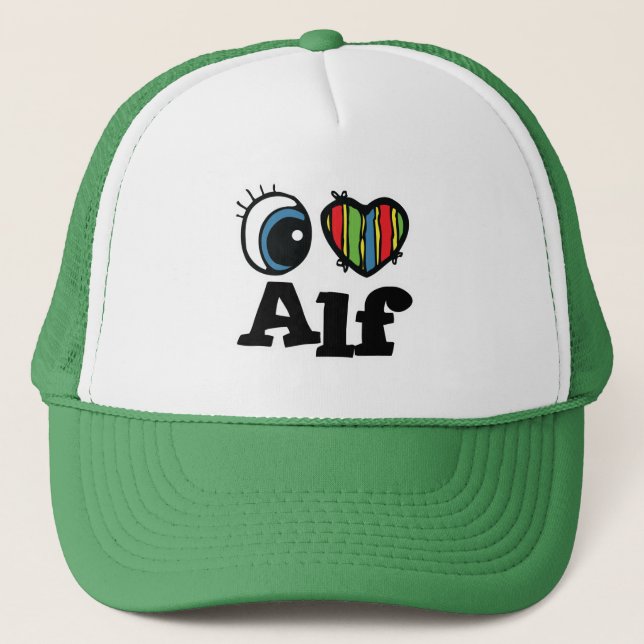 Gorra De Camionero Me encanta (amo) a Alf (Anverso)