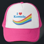 Gorra De Camionero Me encanta el arcoiris electoral lindo de Kamala<br><div class="desc">Un hermoso gorra del arco iris de Kamala Harris para las elecciones de 2024 que dice I Love Kamala . Un apoyo amable y colorido a nuestro vicepresidente.</div>