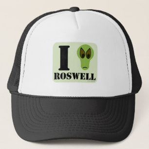 Gorra De Camionero Me encanta el arte del logotipo de OVNI de Roswell