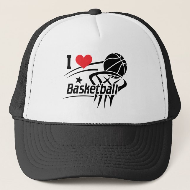 Gorra De Camionero Me encanta el baloncesto (Anverso)
