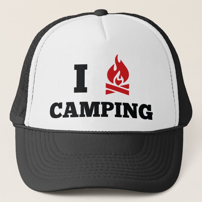 Gorra De Camionero Me encanta el camping (Anverso)