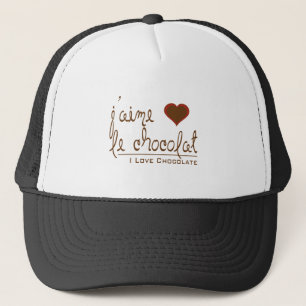 Gorra De Camionero ¡Me encanta el chocolate, en francés!
