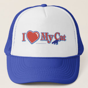 Gorra De Camionero Me encanta el corazón de mi gato
