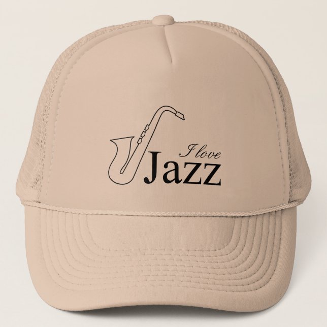 Gorra De Camionero Me encanta el jazz (Anverso)