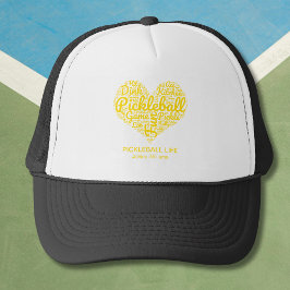 Gorra De Camionero Me encanta el Pickleball Nombre personalizado Word